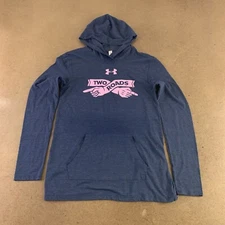 Under Armour Heat Gear Women's Medium Navy Long Sleeve Two Roads Hooded T-Shirt