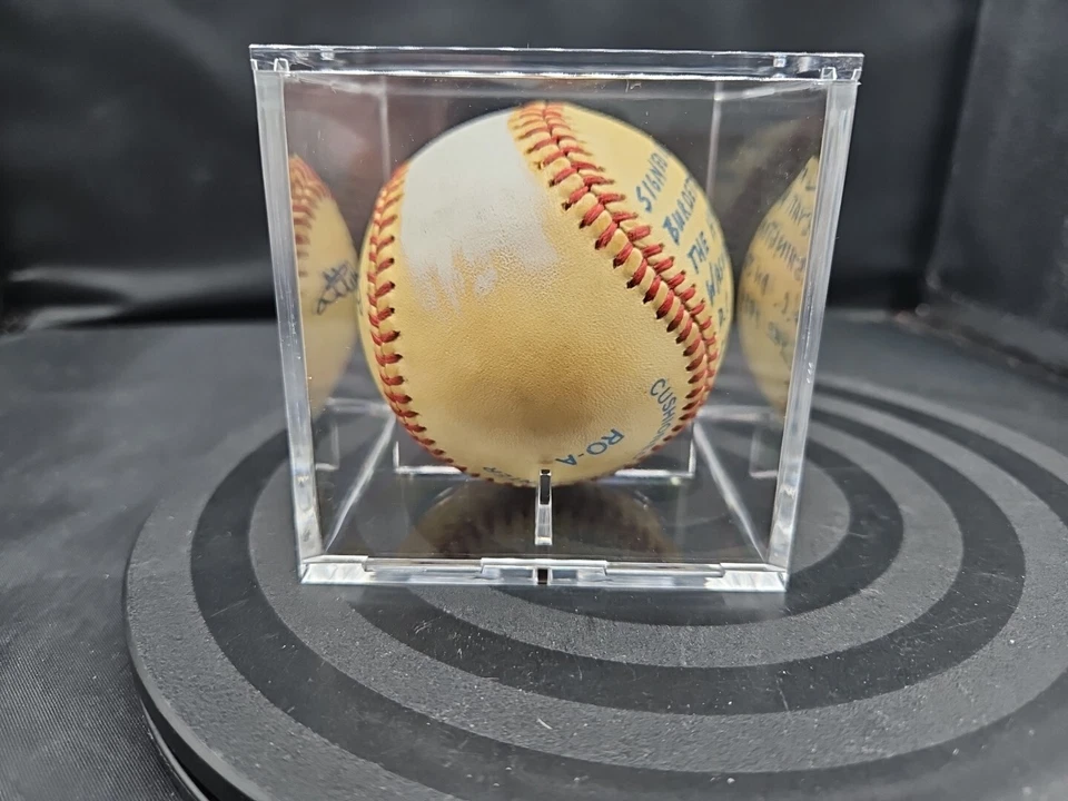 Béisbol firmado por Lew Burdette Boston - Milwaukee Braves sin certificado de autenticidad MVP Foto 4 de 4