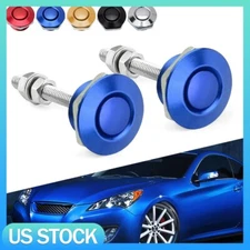 Universal 2x Push Button Quick Release Hood Bonnet Pins Lock Clips Bumper Latch