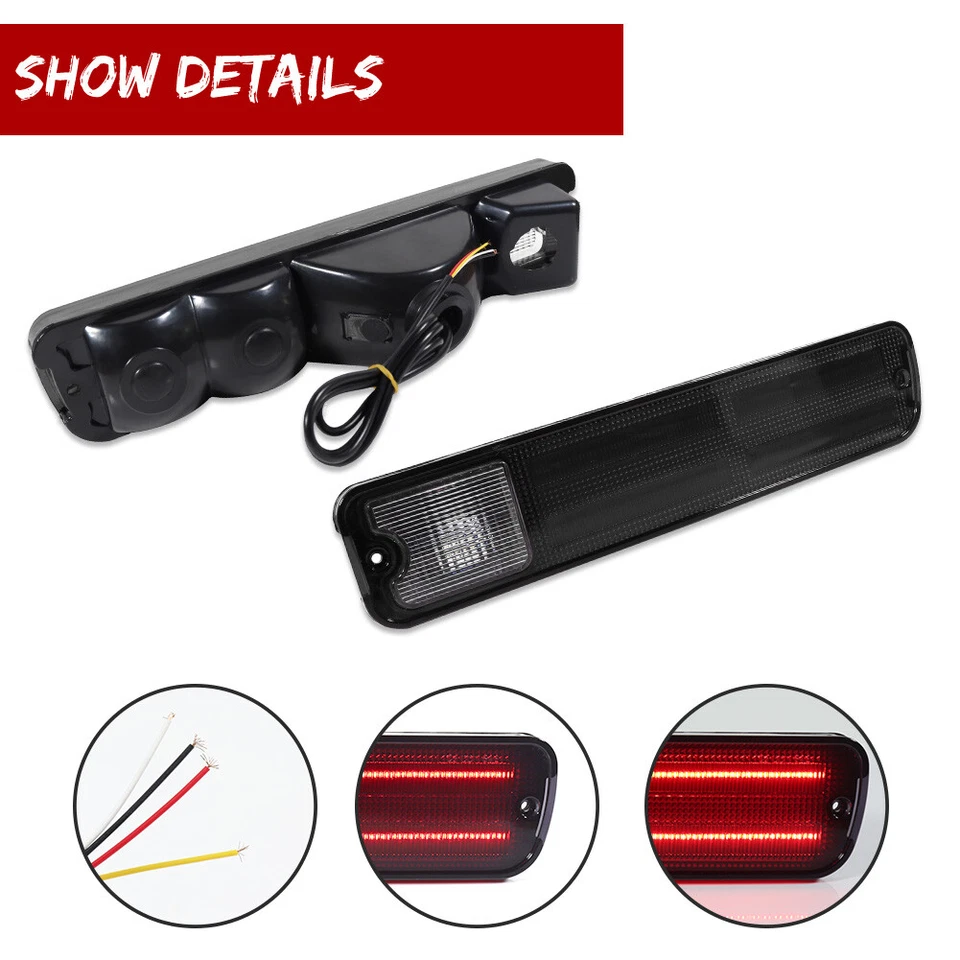 For Chevy El Camino Malibu GMC Caballero 79-87 Smoked Taillamp Turn Signal Light - Image 4 of 4