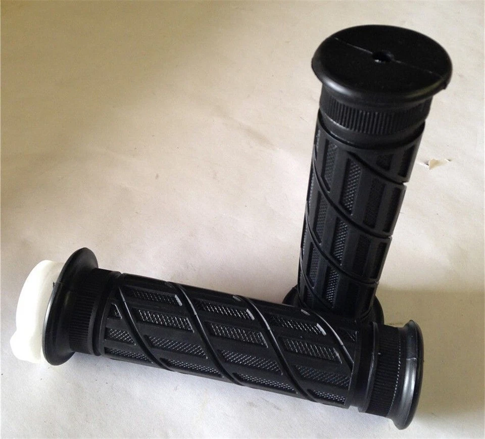Empuñaduras de rejilla espiral de goma negra de 7/8" ATV QUAD para KAWASAKI Ninja 250 500 ZX6 Foto 3 de 4