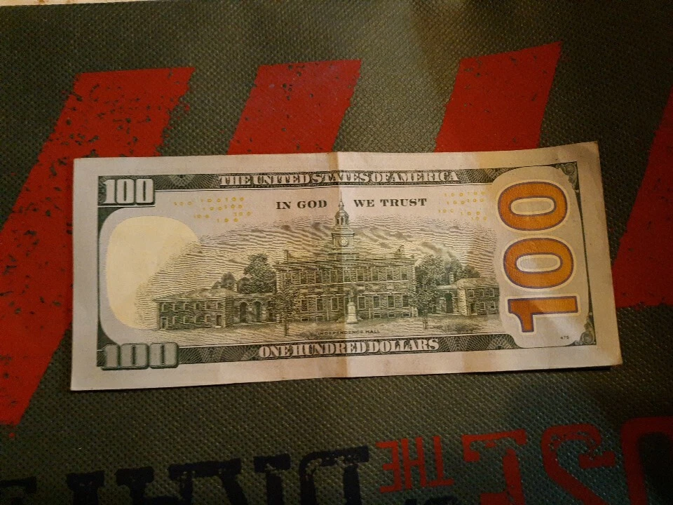 Sept 15 1962 Fancy Serial REAL Birthday note 100 dollar bill  LE19620915E folded - Image 2 of 3