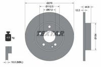 2X Textar 92131803 Bremsscheibe FüR MERCEDES-BENZ