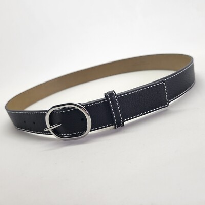 Talbots Leather Belt 34 36 M Pebbled Black | eBay display picture 3