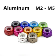 Colorful Aluminum 6061 Nylon Insert Lock Nuts Hex Nylock Nuts M2 M3 M4 M5 M6 M8