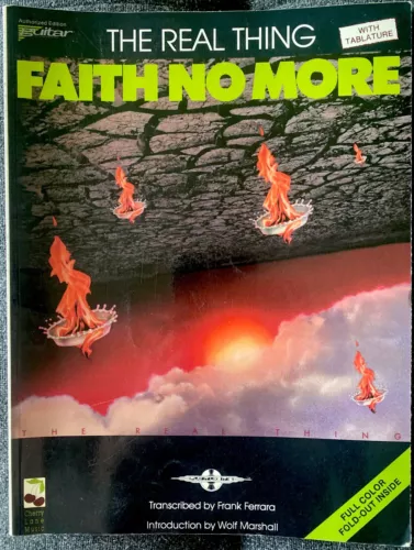 Faith No More Real Thing Guitar Tab Book With Original Poster 1990 Cherry Lane