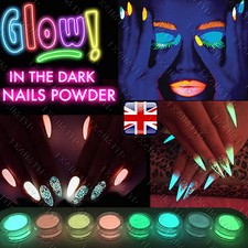 Glitter, Chrome, Pigment, Nail Powder GLOW IN...