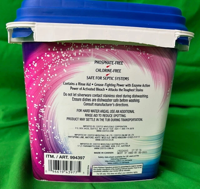 Lavavajillas Kirkland Signature fácil de usar, premium sin rayas 115 paquetes nuevo en caja Foto 2 de 2