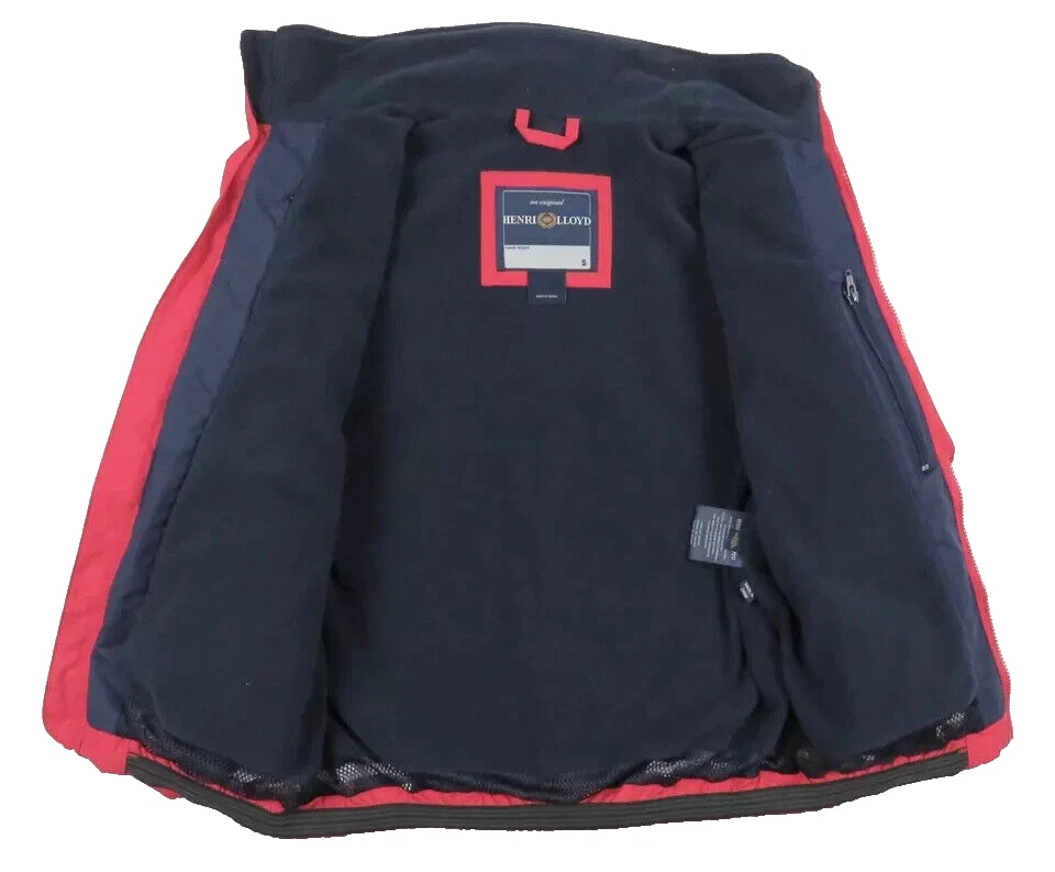 Chaqueta de bombardero Henri Lloyd Rain Wind forrada de lana navegación cremallera completa S Foto 4 de 4