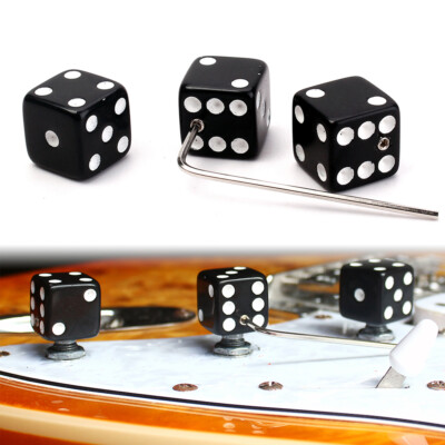 ギター DICE 3X Plastic Dice Guitar Tone Volume Control Knobs with Wrench for