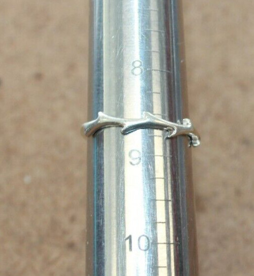 Signed AV Sterling Silver Thorned Stackable Band … - image 5