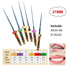 Dental Endo Endodontic File Engine Rotary Root Canal NiTi Files 21MM Flexible