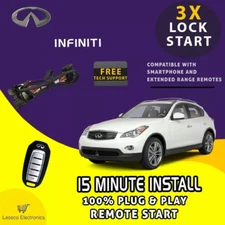 100% Plug & Play Remote Start Fits: Push To Start 2015 Infiniti Q40 Sedan