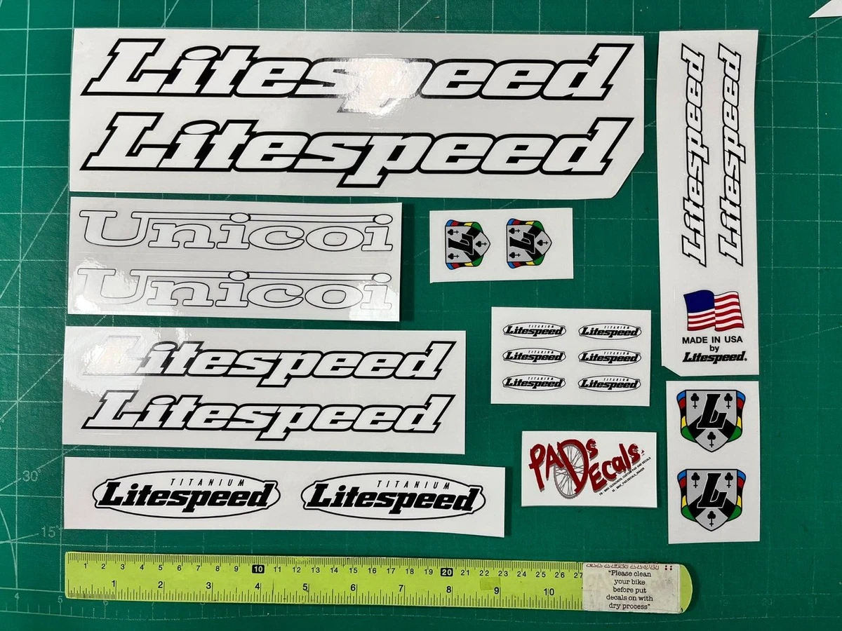 Unicoi Litespeed bmx bike sticker decals