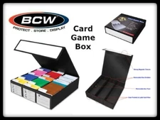 2 BCW Card Game Box 3 Row Black & White Pokemon / YuGiOh/ Lengendary Storage NEW