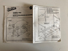 Instructions Notice  BARBIE Le lit à baldaquin de Barbie Canopy bed vintage