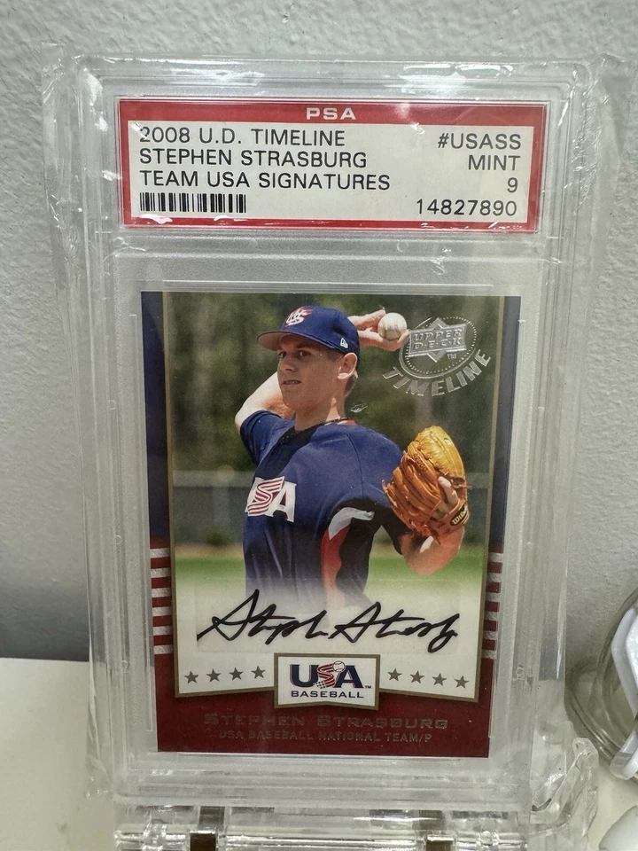 2008 UD TIMELINE #SS STEPHEN STRASBURG AUTOGRAPH AUTO ROOKIE RC BGS 8.5(10 AUTO) - Image 2 of 2