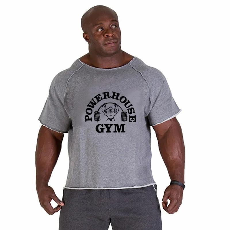 Men's Muscle Fit Gym T-Shirt with Batwing Sleeves for Bodybuilding
