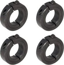New 4-PACK 5MM SINGLE Split 1-PC Clamp Shaft Collar Steel, Black Oxide Fast Ship