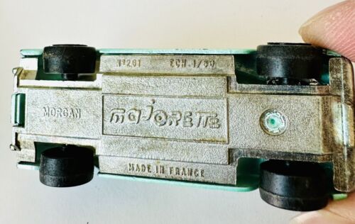 1993 Majorette 1:50 Scale Diecast Morgan Teal Roadster #261 Made In France 3” - Picture 6 of 6