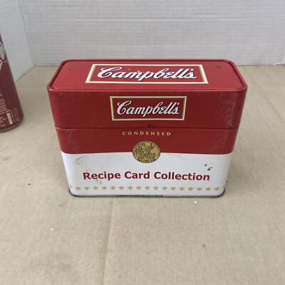 Campbell's Recipe Card Metal Tin Has Some Recipe Cards  6.5 X 5'' FW