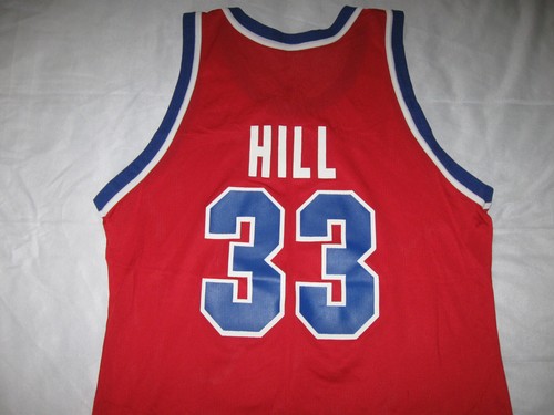 Grant Hill Detroit Pistons Jersey Men's 44 Blank Front Misprint Champion Vintage - Picture 3 of 4