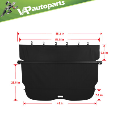 For Ford Edge 2015-2021 2022 2023 Retractable Trunk Cargo Cover Security Shield