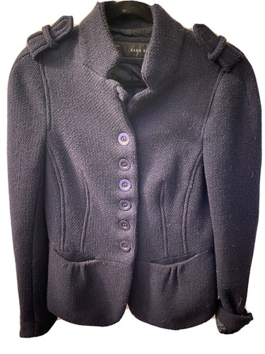 zara basic peacoat