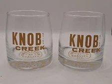 Set of 2 3 1/2" KNOB CREEK Bourbon Whiskey Rocks Glasses Barware Clermont KY
