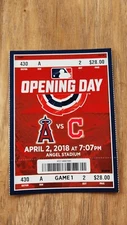 ANGELS 2018 BASEBALL Opening Day Full Ticket Stub 4/2/18 Mint