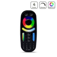 Miboxer Rgb+Cct Fernbedienung Schwarz 4 Zonen Dimmen Farbsteuerung FUT092B