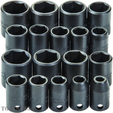 J72230 38 Drive Proto 18 Piece Universal Impact Socket Set 6 Pt Sae Metric