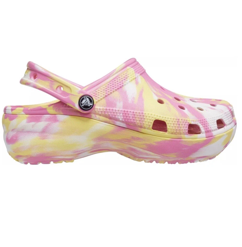 crocs classic platform marbled