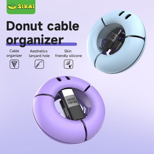 Organizador de cables para donas cables magnéticos micro USB tipo C enchufes caja de almacenamiento conexión - Imagen 2 de 13
