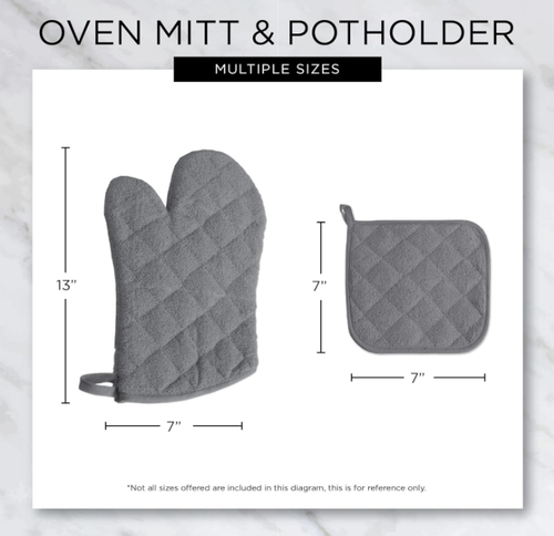 Pot Holders Oven Mitts Hot Pads Cotton Cooking Baking Heat Resistant 3 Pack - Picture 7 of 9