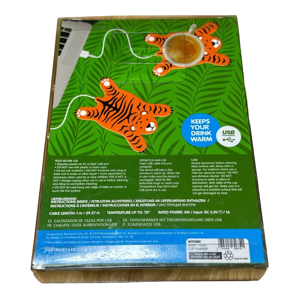 Mustard Sleepy Tighter USB Cup Warmer Keeps your drink warm NIB - Image 2 of 2