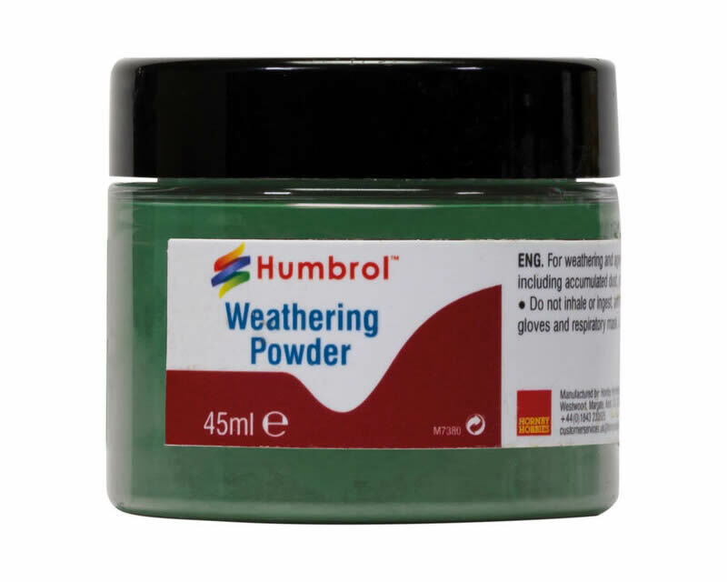 Humbrol AV0015 Weathering Powder Chrome Oxide Green (45ml) modellismo