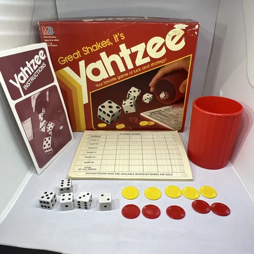 Vintage 1991 Yahtzee Milton Bradley  Board Game Complete Set~ EXTRA SHEETS