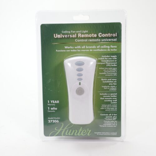 Hunter 27206 Ceiling Fan and Light Universal Remote Control Brand NEW Sealed!