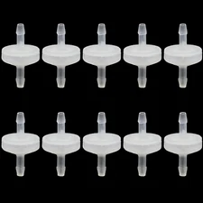 10 Pack 1/8 Inch Plastic Check Valve, One Way Barb Hose Inline Non Return For Fu