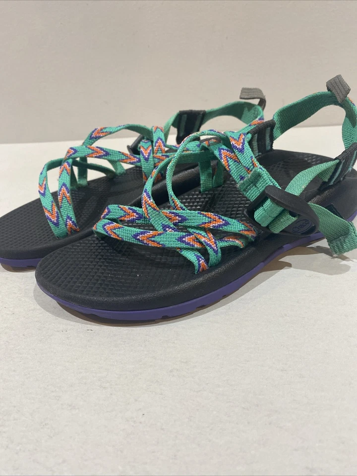 Sandalias Chaco ZX/1 Ecotread Niños Junior Sandalias Talla 4 Como Nuevas Hoja Verde ENVÍO GRATUITO Foto 3 de 4