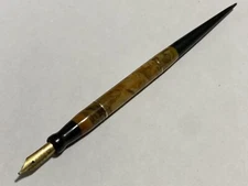 Vtg Conklin Endura Desk Fountain Pen Yellow Marbled No. 3 Nib