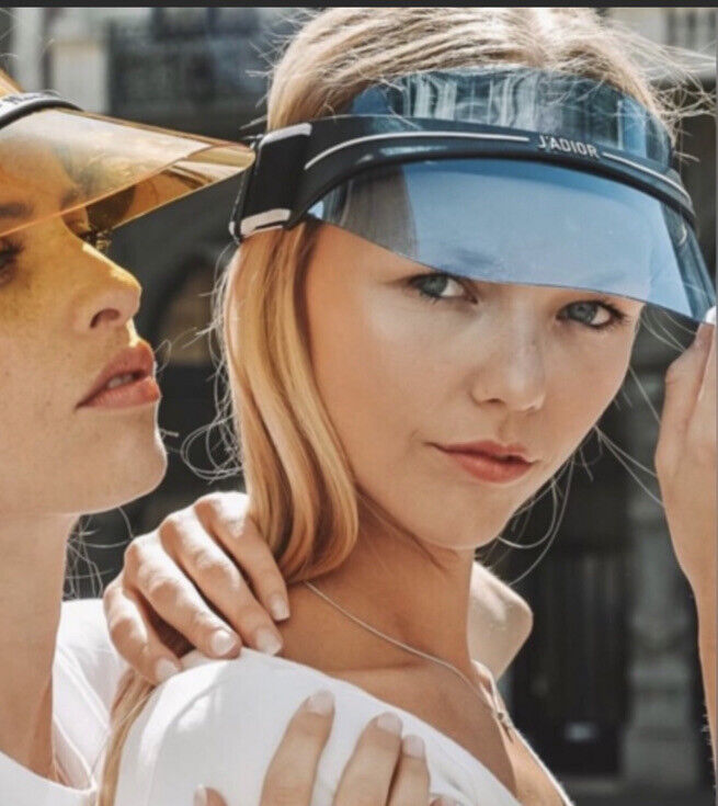 NEW Christian Dior Visor DIORCLUB1 JOF Black Light Blue NEW Christian Dior Visor DIORCLUB1 JOF Black Light Blue
