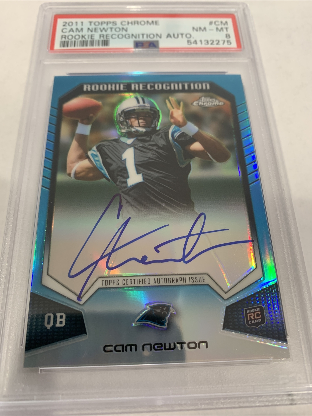 Cam Newton Topps Chrome Rookie Recognition Autographs #CM Base