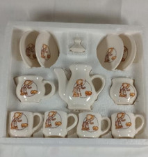 McCrory Corp. Service For Four Vintage Stoneware Child's Tea Set 12 Pieces Boxed