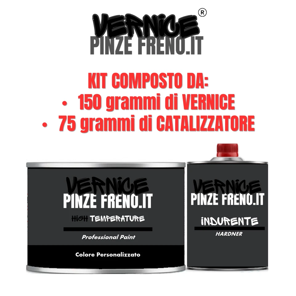 VERNICE PINZE FRENI LUCIDO BICOMPONENTE ALTA TEMPERATURA VARI COLORI  - Immagine 2 di 2