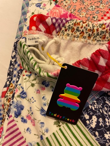 Teddy Fresh Quilted Patchwork Sweat Pants Joggers Brand New 3X with tag sold out - Picture 7 of 7