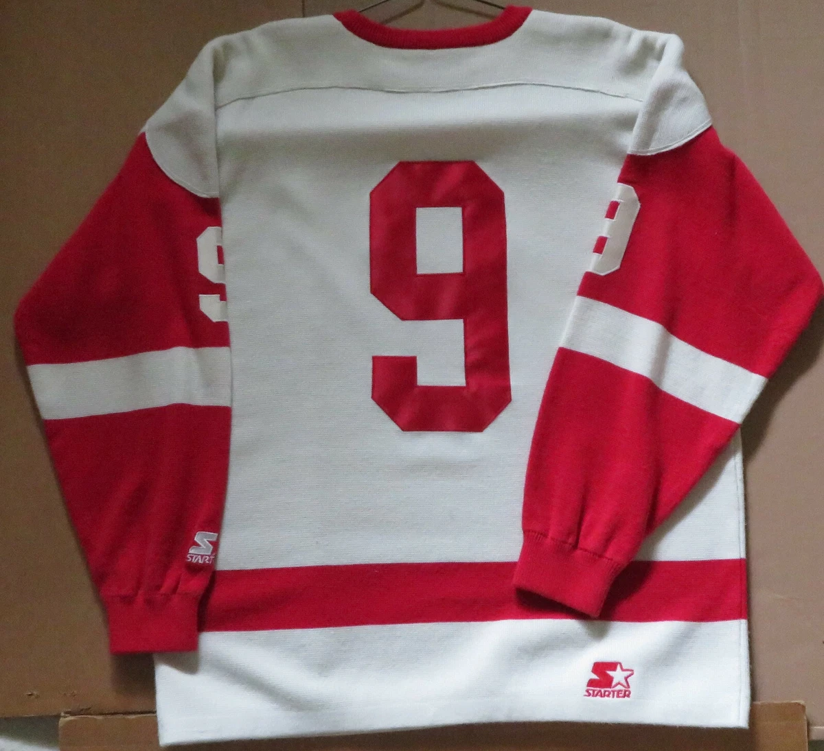 Vintage Starter Detroit Red Wings Sweater Size Medium White 