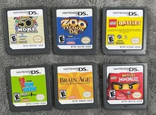 Nintendo DS Lot Of 6 Tested Games LEGO Battles Ninjago Zoo Tycoon Brain Age