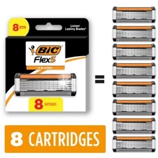BiC Flex5 Refillable Men's 5 Blade Refill Cartridges - 8ct